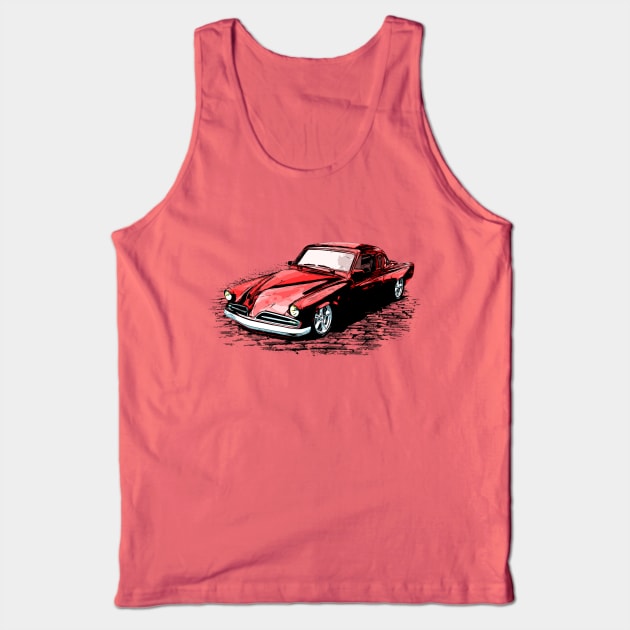 Red 53 Studebaker Commander Tank Top by ZoeysGarage